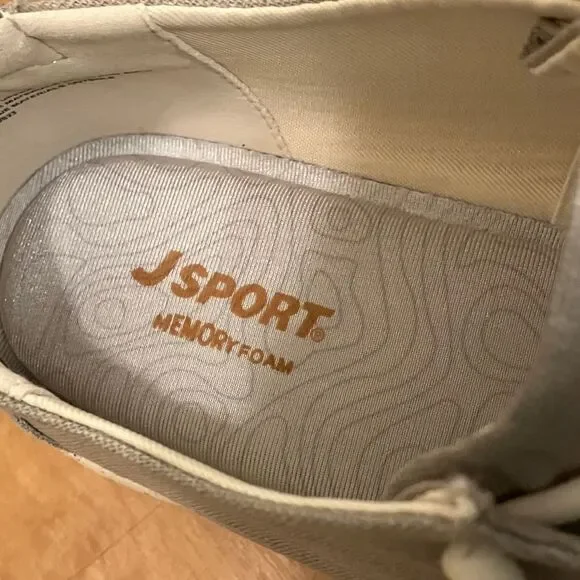 NWOT Jsport Khaki Colored Boat Shoes - Picture 3 of 7